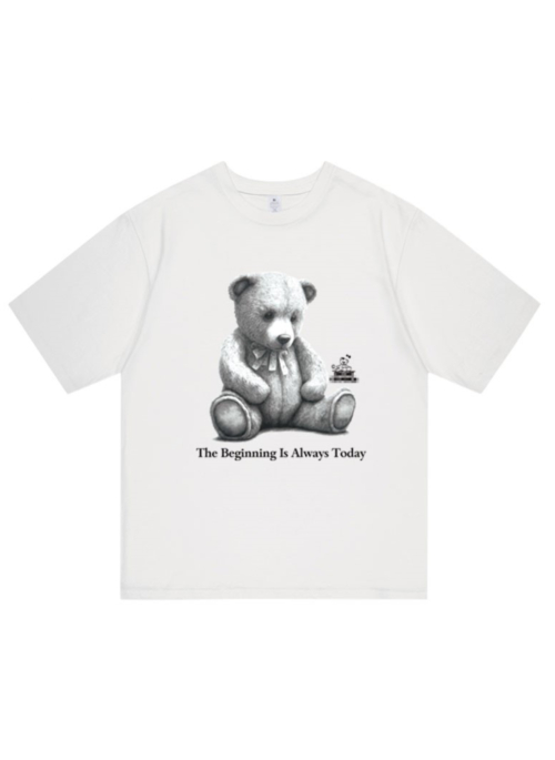 White Bear Print T-Shirt | Heeseung – Enhypen