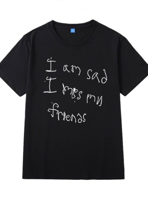 Black ‘I Am Sad’ Printed T-Shirt | Hoshi – Seventeen