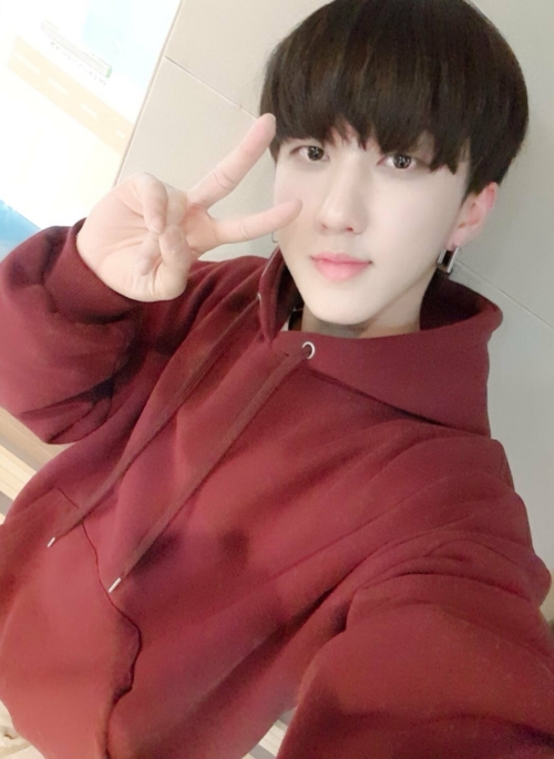 Wine Red Drawstring Hoodie | Changbin – Stray Kids