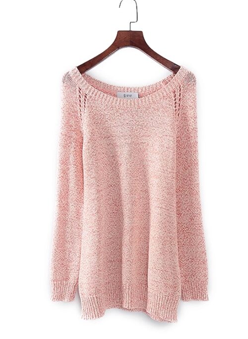 Pink Scoop Neck Knit Sweater | Jeonghan – Seventeen