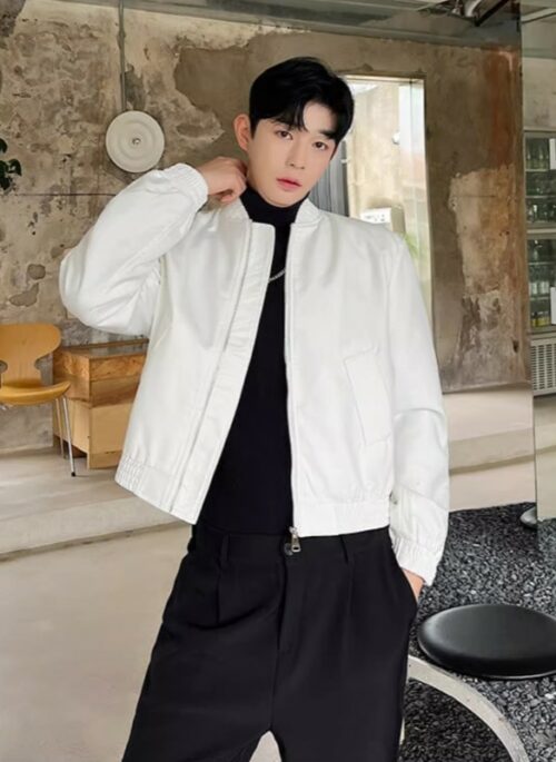 White Chic Bomber Jacket | Jungkook – BTS