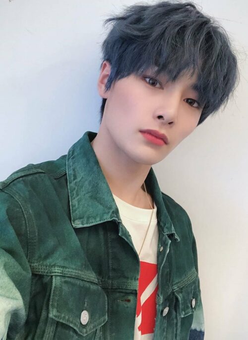 Green Collared Denim Jacket | Jeongin – StrayKids