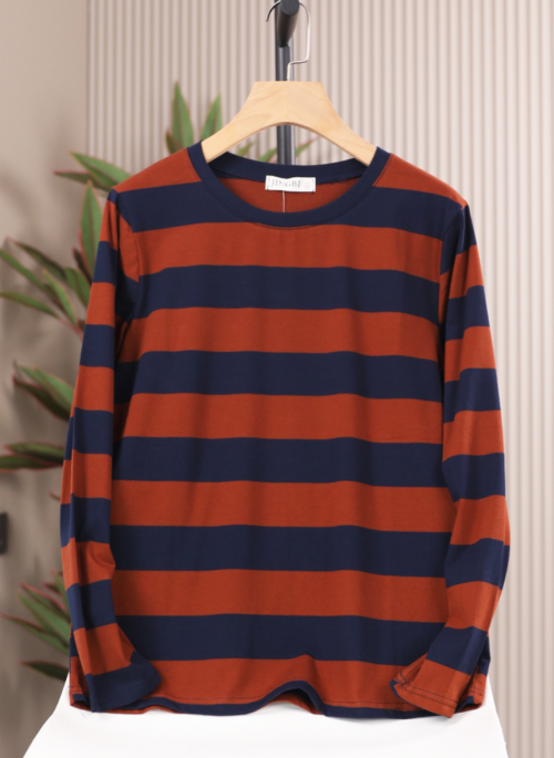 Red And Blue Stripes Long Sleeve T-Shirt | RM - BTS