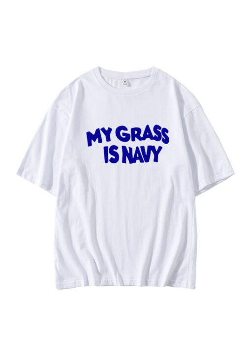 White 'My Grass Is Navy' T-Shirt | Seungkwan - Seventeen