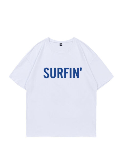 White 'Surfin' Crewneck T-Shirt | Seungkwan - Seventeen