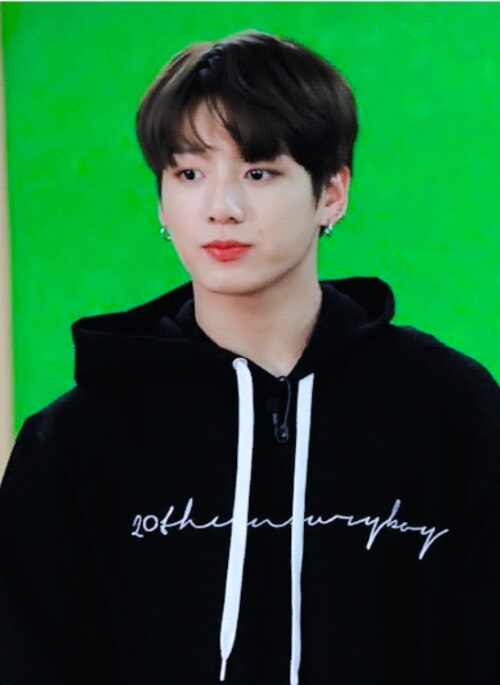 Black Calligraphy Print Hoodie | Jungkook – BTS