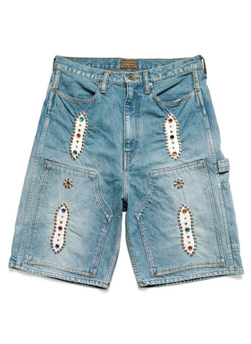 Blue Denim Gemstone Accents Shorts | RM - BTS