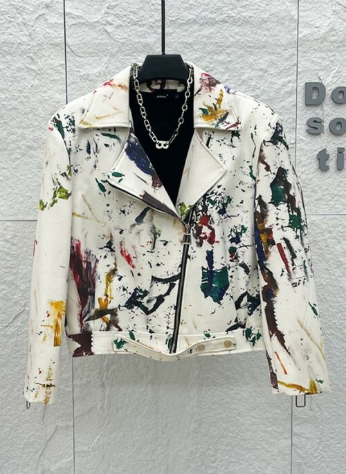 White Mulitcolored Graffiti Print Jacket | Jimin – BTS