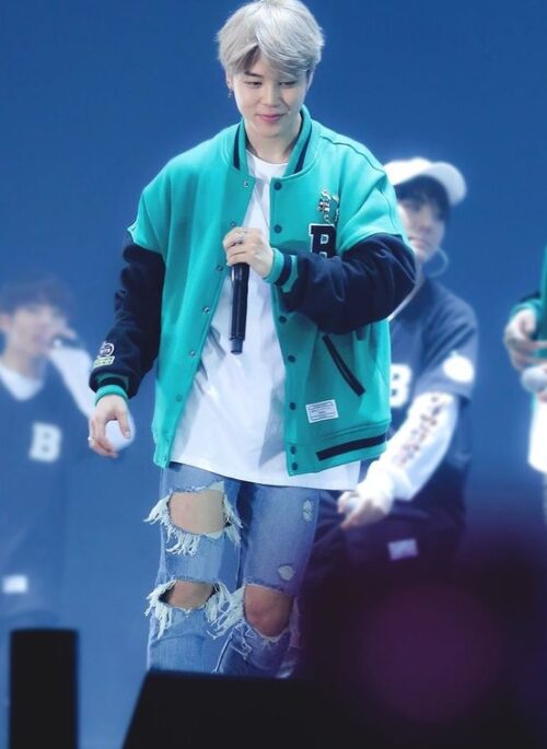 Green Oversized College Jacket | Jimin – BTS