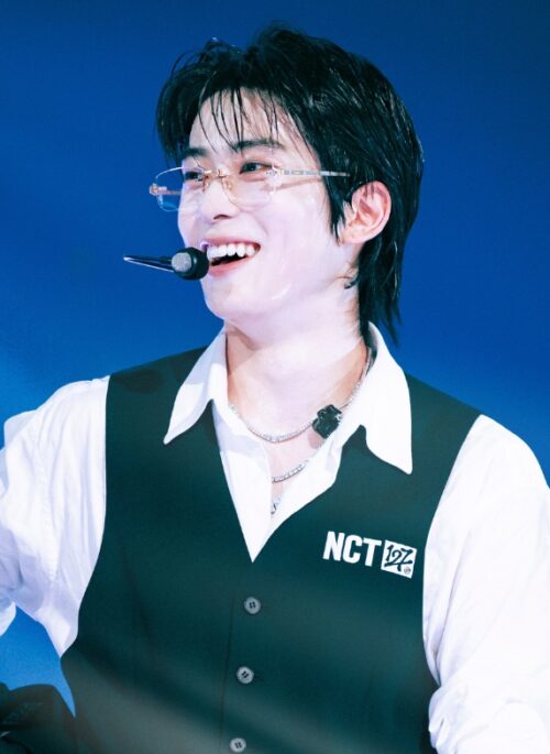 Gold Rectangle Frameless Glasses | Jaehyun - NCT