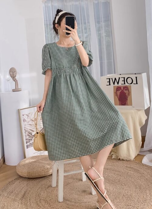 Green Plaid Doll Dress | Yujin - IVE