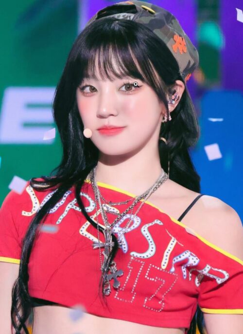 Red Superstar One Shoulder Top | Yuqi - (G)I-DLE