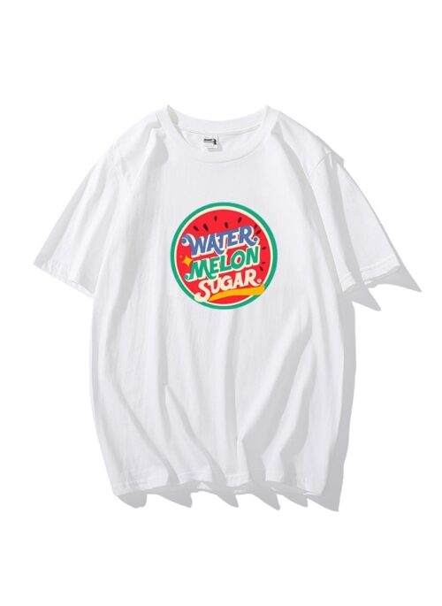 White Watermelon Sugar Print T-Shirt | Ha Eun Gyeol - Twinkling Watermelon