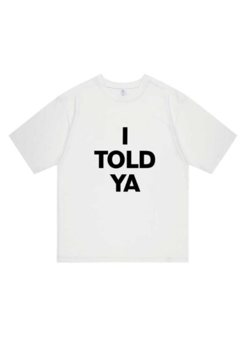 White ‘I Told Ya’ Print T-Shirt | Key - SHINee