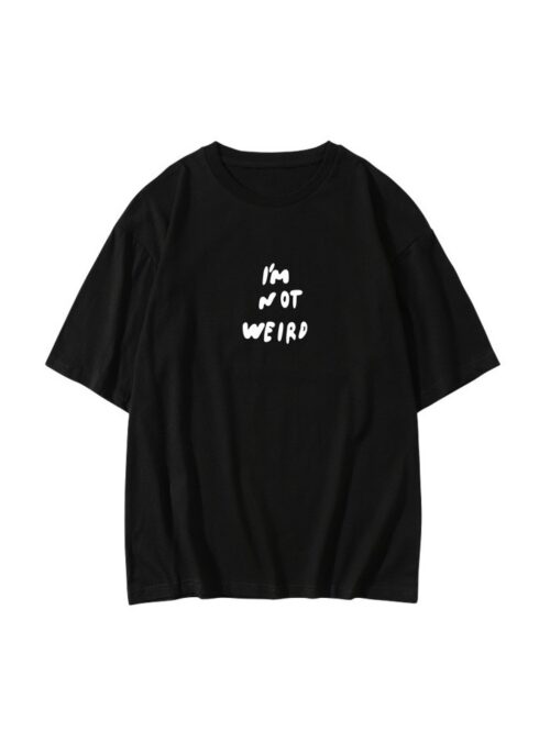 Black I’m Not Weird Print Shirt | Mina – Twice