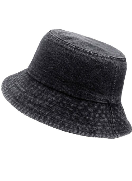 Black Vintage Washed Denim Bucket Hat | Sunoo - Enhypen