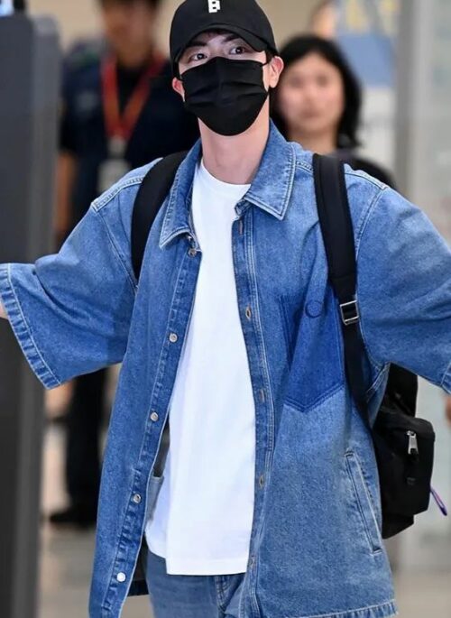 Blue Fade Pocket Denim Shirt | Jin – BTS