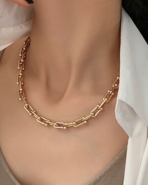 Gold U-Link Chain Necklace | Jake - Enhypen