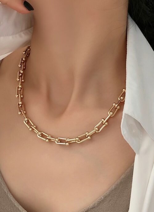 Gold U-Link Chain Necklace | Jake – Enhypen