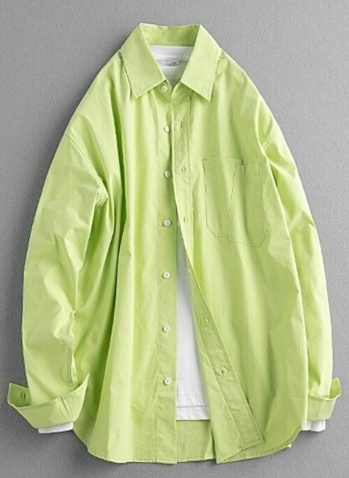 Bright Green Long Sleeves Shirt | Jay - Enhypen