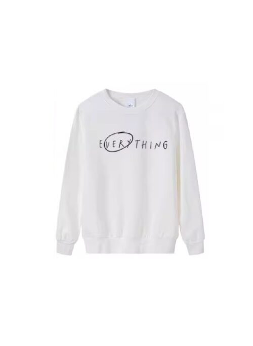 White Everything Print Sweatshirt | D.O. - EXO