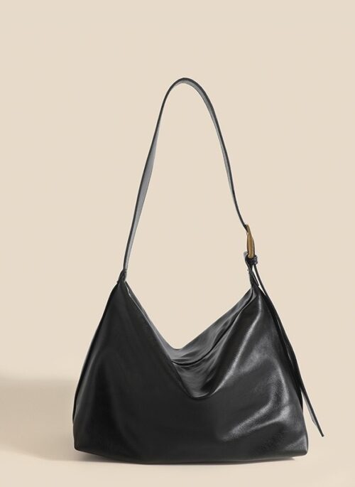 Black Faux Leather Shoulder Bag | Baek Seok Ryu - Love Next Door