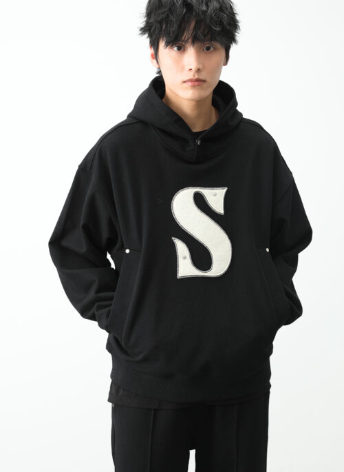 Black Letter Patched Hoodie | Sanha - Astro