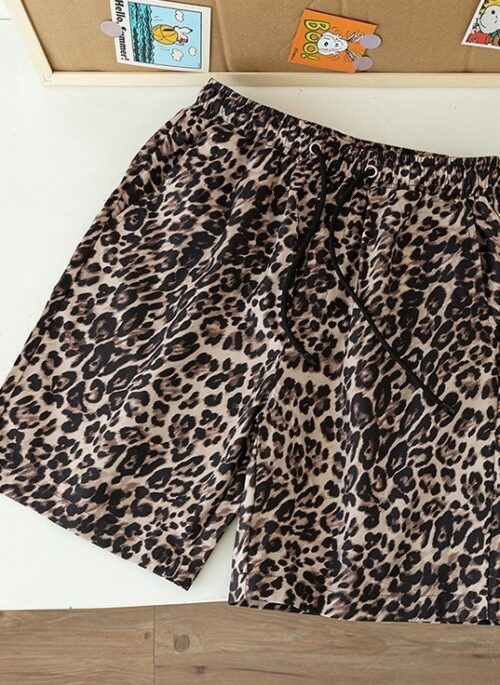 Brown Leopard Print Casual Shorts | RM - BTS