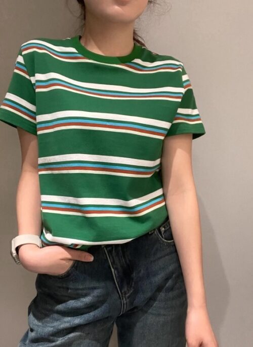 Green Stripes Classic T-Shirt | Seulgi - Red Velvet