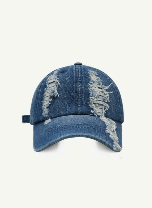 Blue Distessed Denim Baseball Cap | IM - MONSTA X