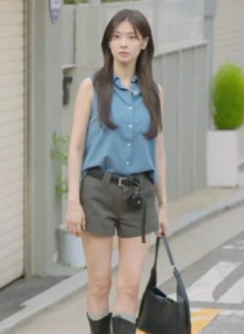 Blue Sleeveless Denim Top | Baek Seok Ryu - Love Next Door