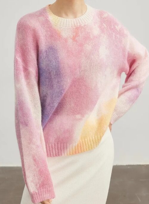 Pink Gradient Tie-Dye Knit Sweater | Suga – BTS