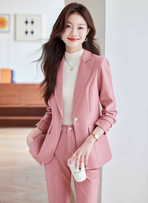 Pink Suit Blazer And Pants Set | Kang Bit Na - The Judge From Hell