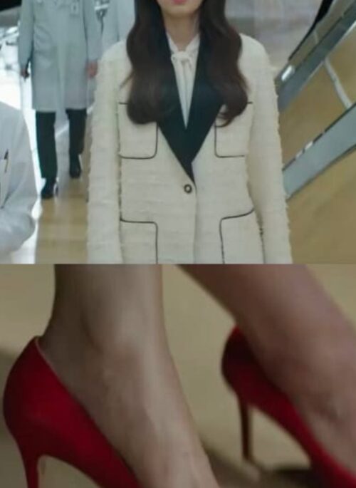 Red Gem Pointed Stilettos | Kang Bit Na - The Judge From Hell