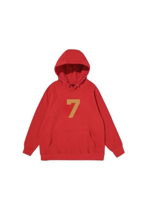 Red No. 7 Print Hoodie | Hoshi - Seventeen