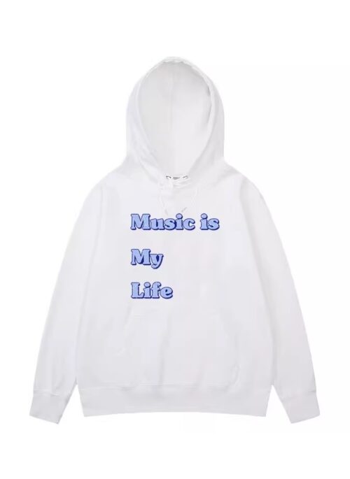 White Music Is My Life Hoodie | San - ATEEZ