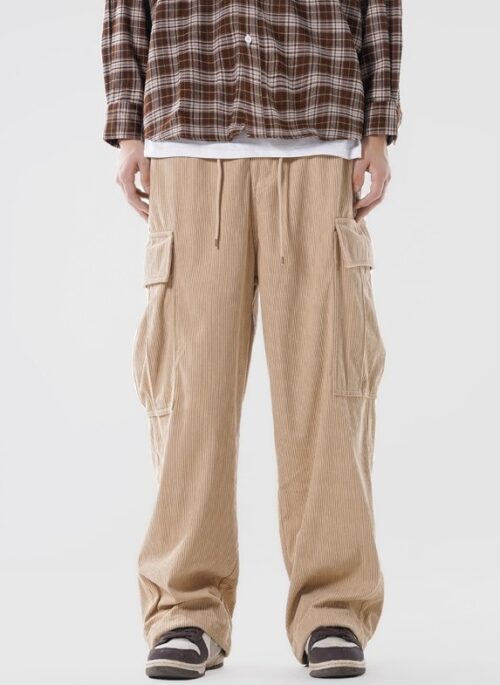 Beige Corduroy Multi-Pocket Pants | Mark - NCT