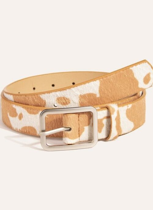 Beige Cow Pattern Belt | Lia - ITZY