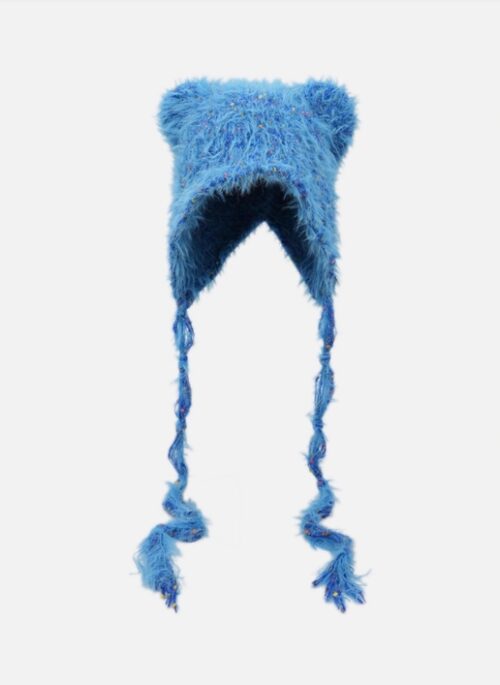 Blue Fuzzy Cat Ears Hat | Felix - Stray Kids