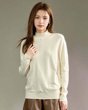 Apricot Plain Knit Sweater Top