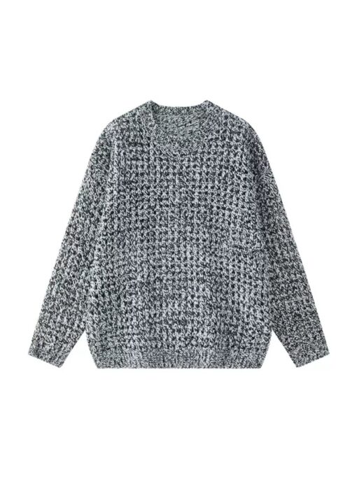 Grey Hollow Knit Sweater | Yoon Joo Won - Family By Choice