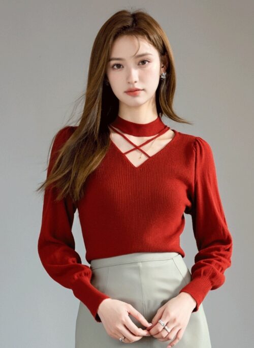 Hollow High Neck Base Shirt Fashion Knit Sweater