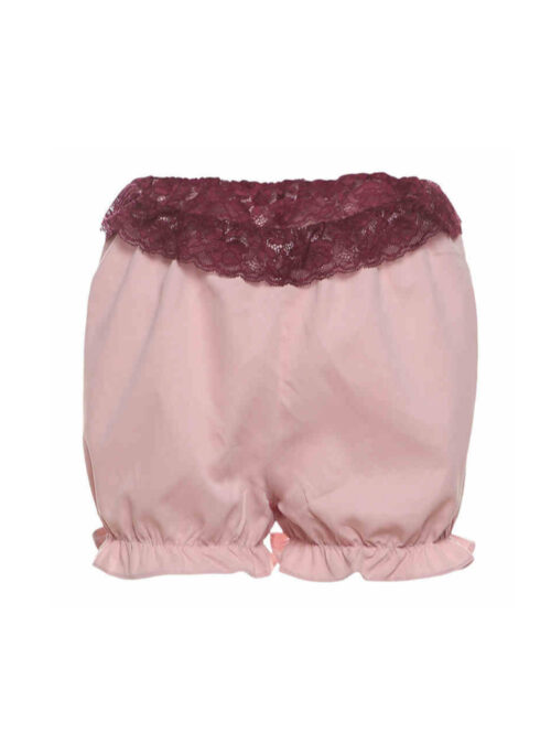 Pink Lace-Trim Puffy Shorts | Momo - Twice