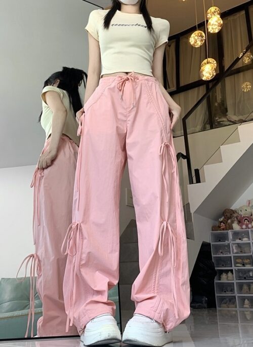 Pink Ribbon Tie String Pants | Tzuyu - Twice