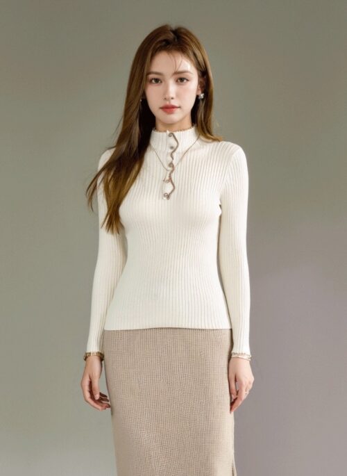 Stylish High Neck Sweater Base Shirt