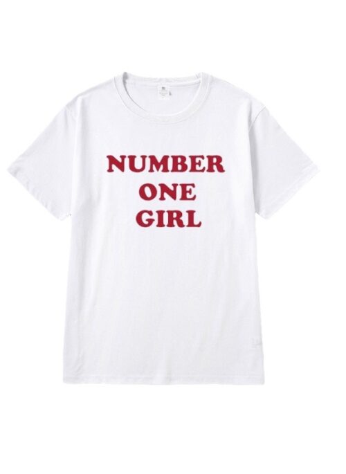 White Number One Girl T-Shirt | Rose - BlackPink