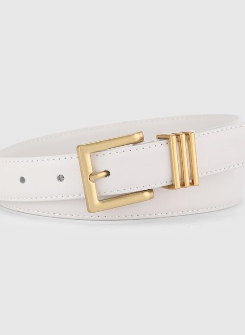 White Triple Metal Loop Belt | LeeKnow - Stray Kids