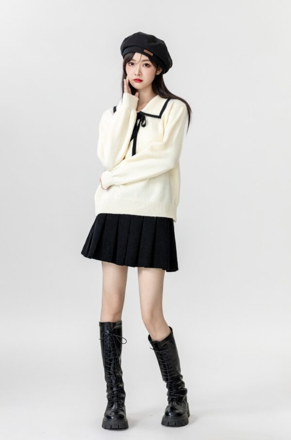 Chic Bow Knit Sweater Top - Image 7