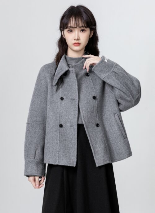 Wool Blend Grey Coat