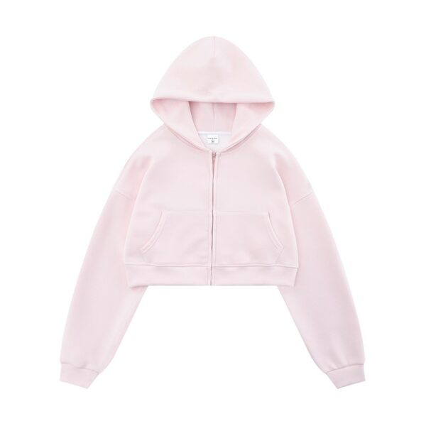 Baby Pink Short Hooded Jacket | Yunah - ILLIT